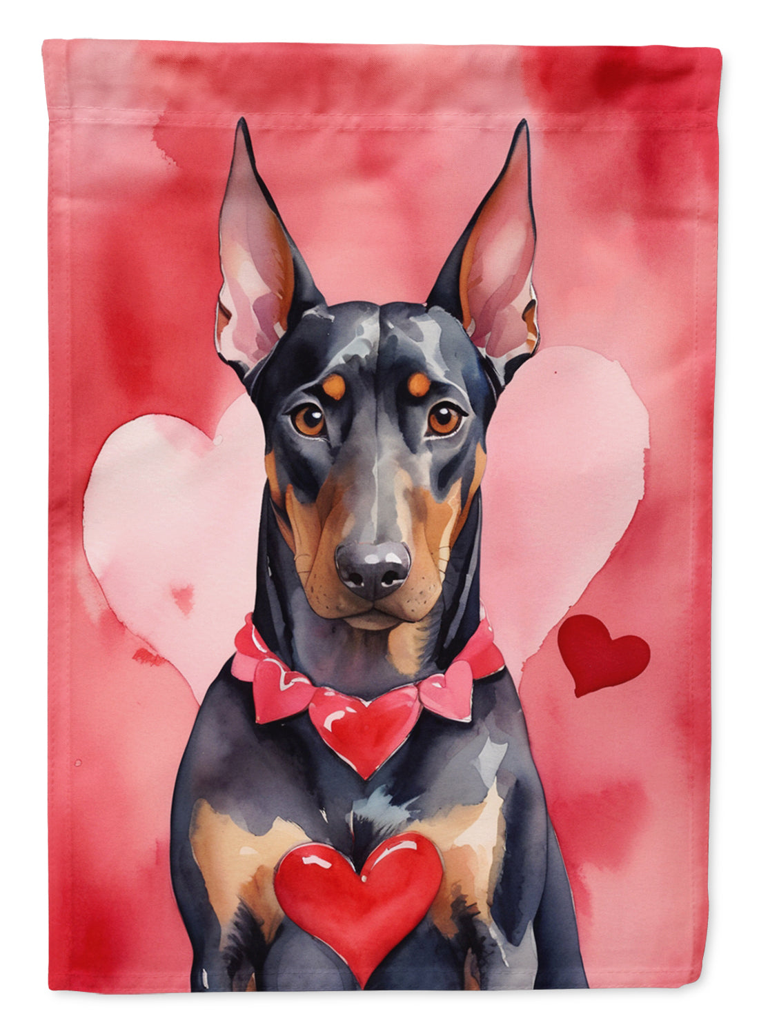 Doberman Pinscher My Valentine Garden Flag