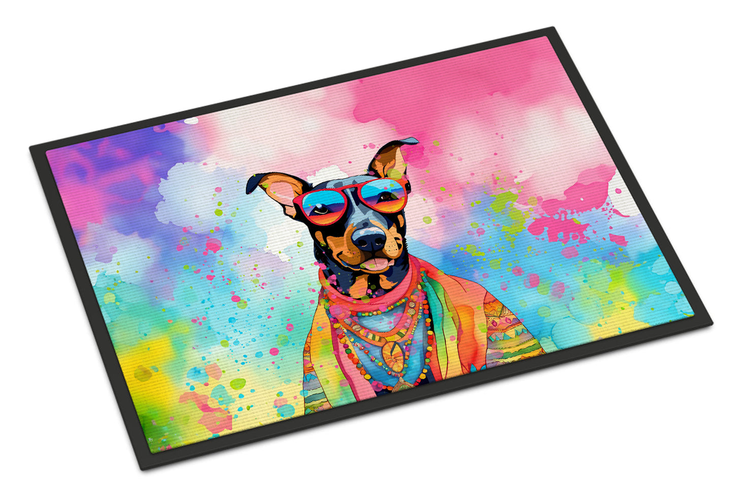 Doberman Pinscher Hippie Dawg Doormat